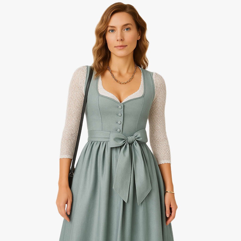 Chic Square Neck Oktoberfest Dirndl Dress