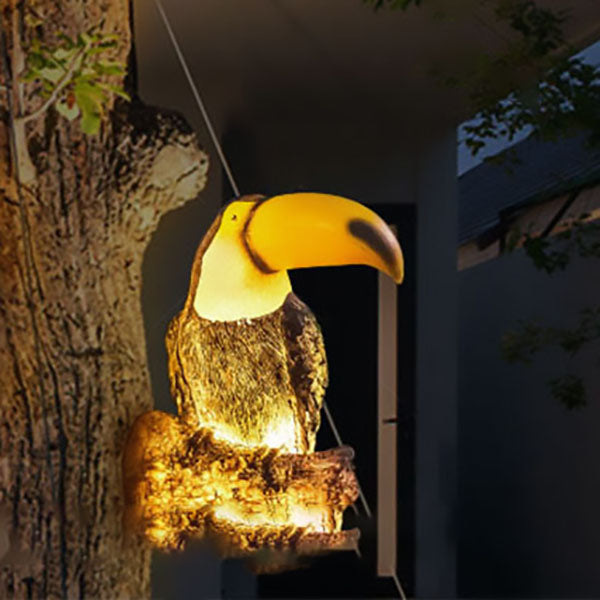 Artistic Solar Bird Outdoor Lights - Garden Animal Sculpture LED Lamp
