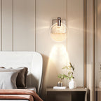 Contemporary Scandinavian Crystal Round LED Wall Sconce Lamp For Bedside - Image 12