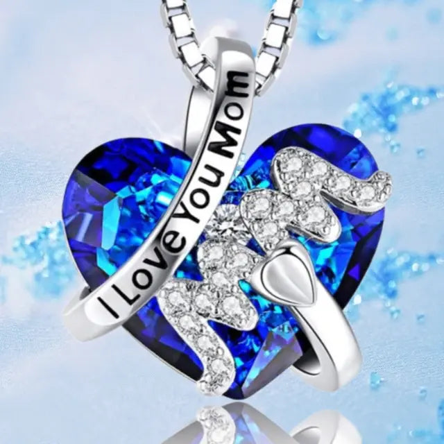Mother’s Day Crystal Heart Necklace Elegant Jewellery Gift