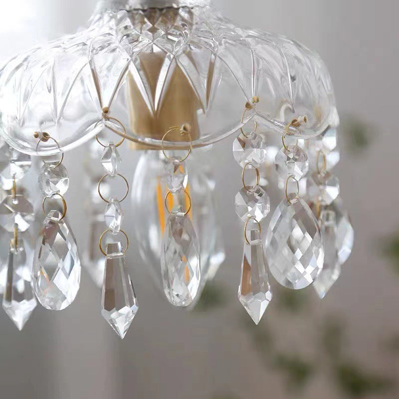 Auravelle - Vintage Copper Crystal Floral Pendant Light - Image 5