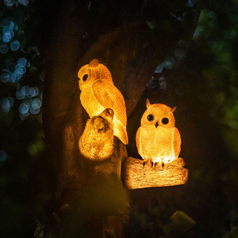 Artistic Solar Bird Outdoor Lights - Garden Animal Sculpture LED Lamp