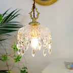 Auravelle - Vintage Copper Crystal Floral Pendant Light - Image 7