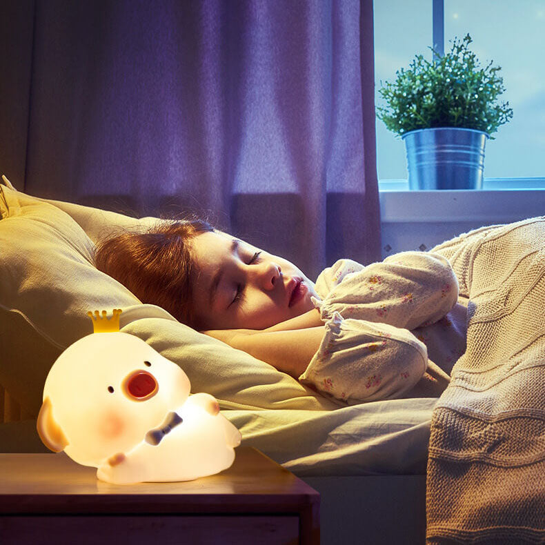Cute Piggy Silicone LED Night Light Bedside Table Lamp - Image 14
