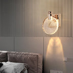 Contemporary Scandinavian Crystal Round LED Wall Sconce Lamp For Bedside - Image 14