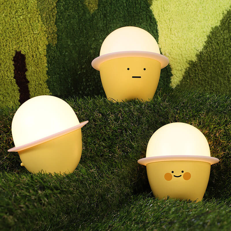 Creative Cute Emoji Silicone LED Night Light Bedside Table Lamp - Image 4
