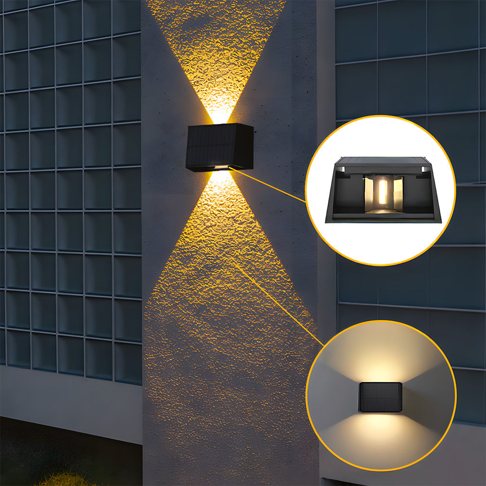 Bright Exterior Solar LED Outdoor Lights - IP65 Waterproof Wall Lights