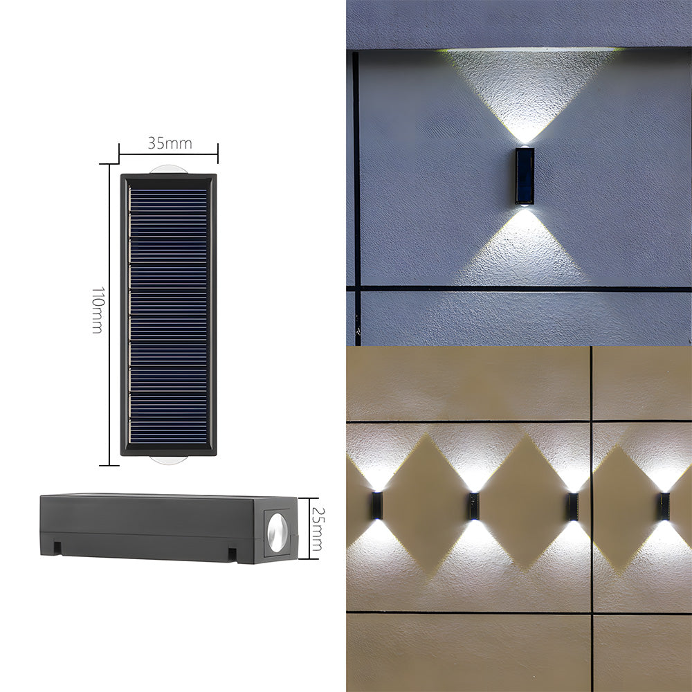Contemporary Solar Outdoor Lights Up Down Wall Design