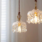 Auravelle - Vintage Copper Crystal Floral Pendant Light - Image 6