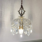Auravelle - Vintage Copper Crystal Floral Pendant Light - Image 9