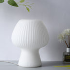 Modern Minimalist Mushroom 1-Light Glass Table Lamp For Bedside - Image 18