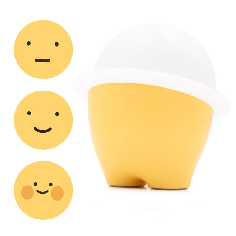 Creative Cute Emoji Silicone LED Night Light Bedside Table Lamp - Image 5