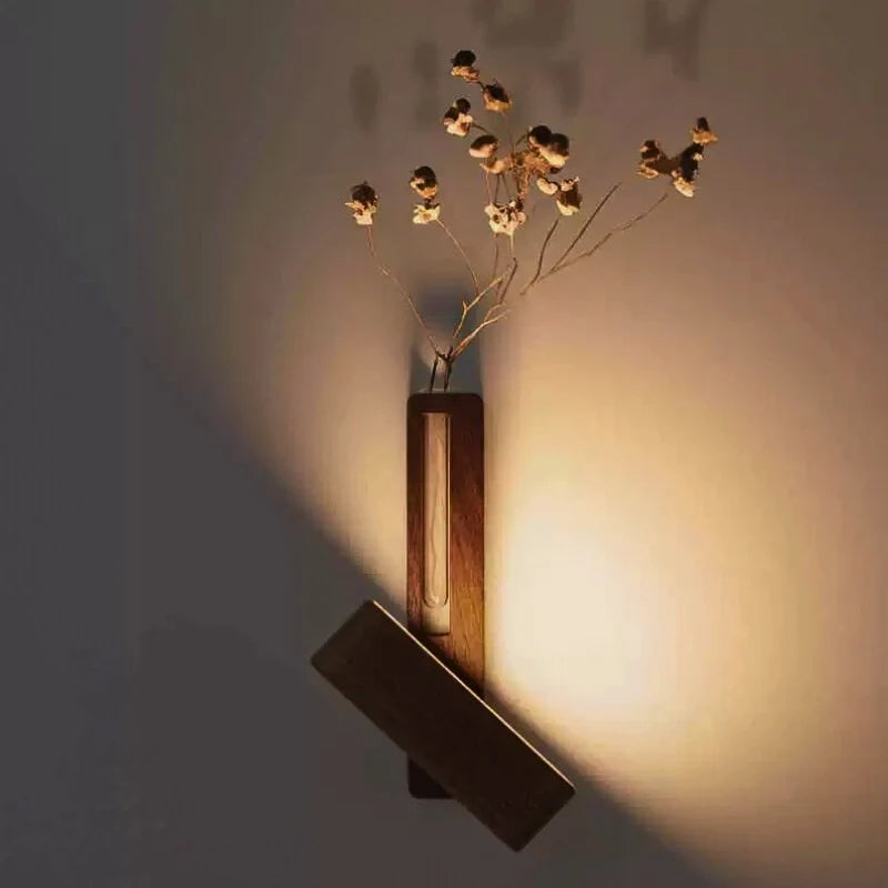 Rotatable Wall Lights with Decorative Vase Feature