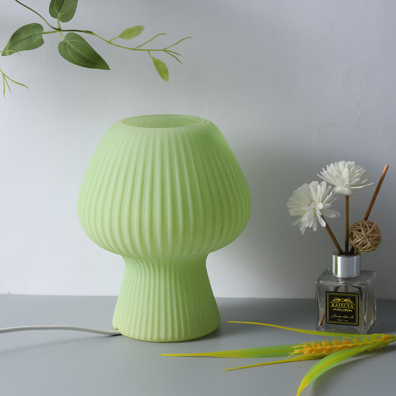 Modern Minimalist Mushroom 1-Light Glass Table Lamp For Bedside - Image 2