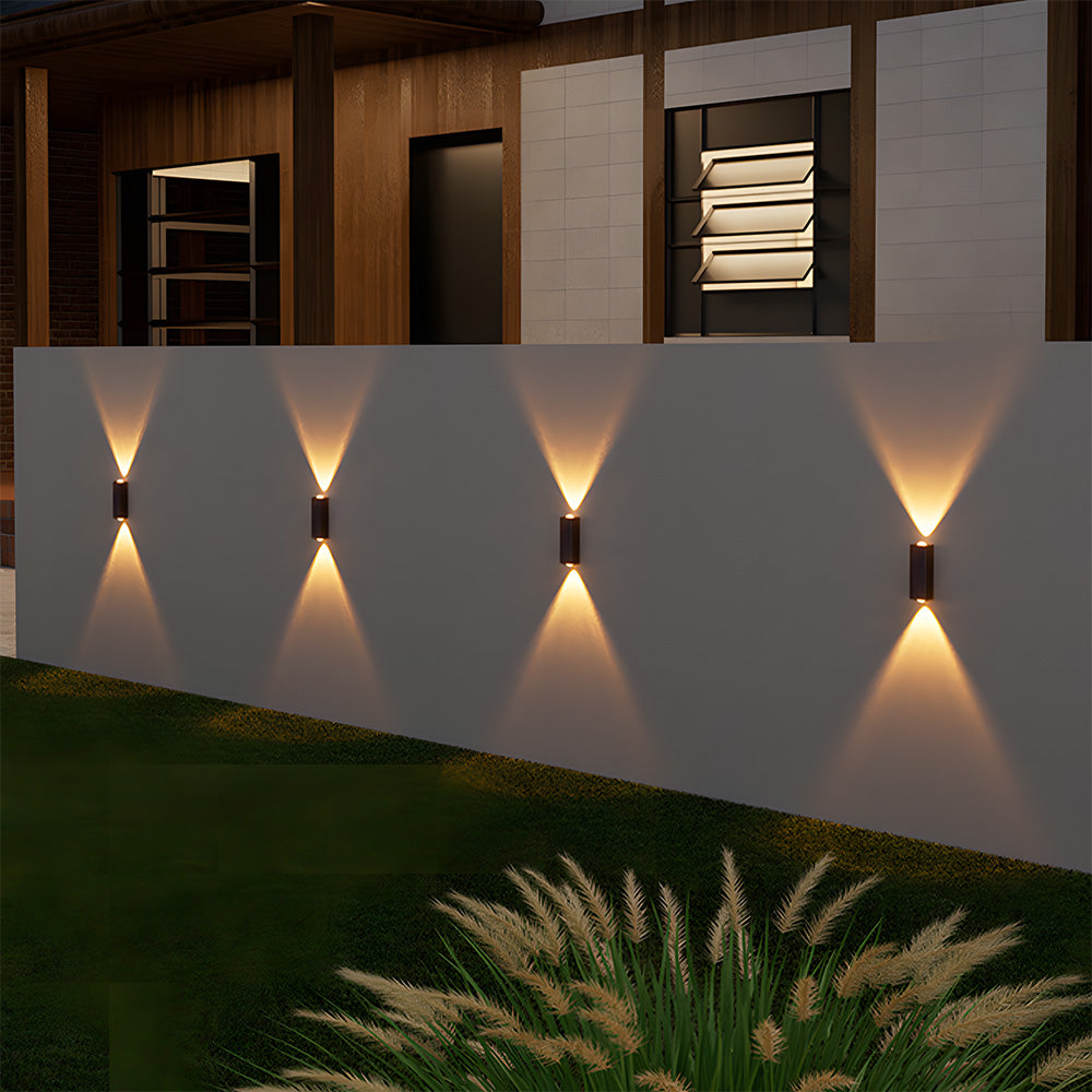 Contemporary Solar Outdoor Lights Up Down Wall Design