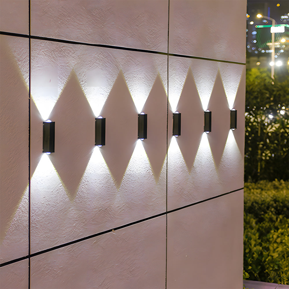 Contemporary Solar Outdoor Lights Up Down Wall Design