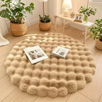 Round Fluffy Rug Soft Plush Circle Area Carpet Bedroom Decor - Image 4