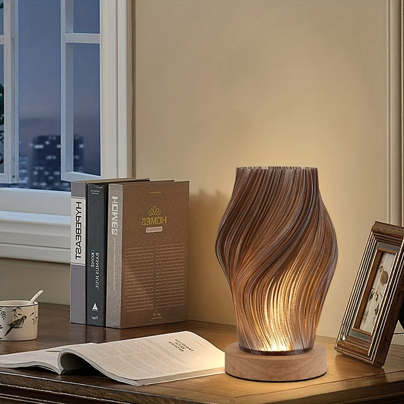 Tasela - Wooden USB Table Lamp with Adjustable Brightness - Image 7