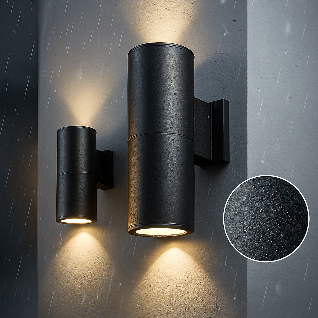 Outdoor Wall Light Sleek Black Exterior LED Fixture