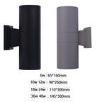 Outdoor Wall Light Sleek Black Exterior LED Fixture