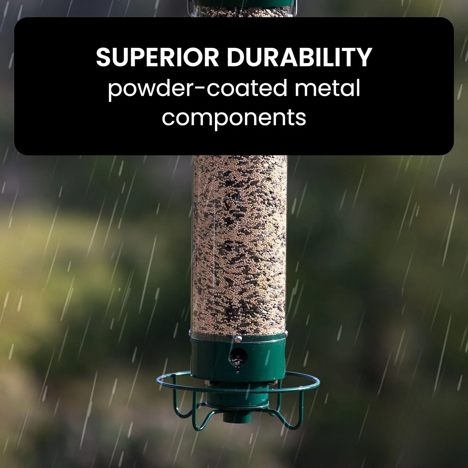 Anti Squirrel Bird Feeder Hanging Garden Feeder with Spinning Perch