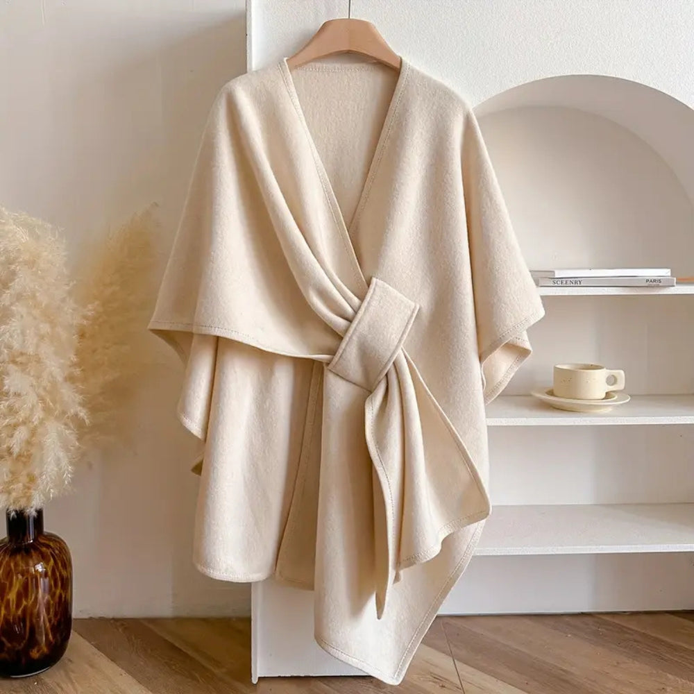 Elegant Women’s Shawl Coat Windproof, Warm & Stylish Layering