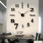 Contemporary Wall Clock Silent Analog Decor for Any Room