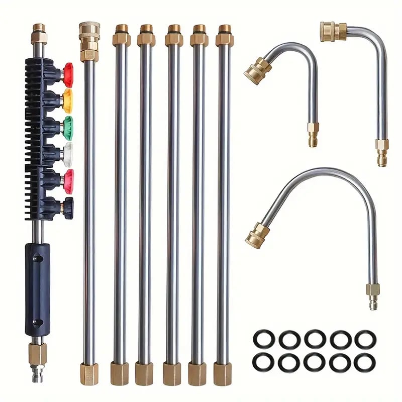 High Pressure Telescopic Washer Wand Set Gutter & Roof Cleaning Kit