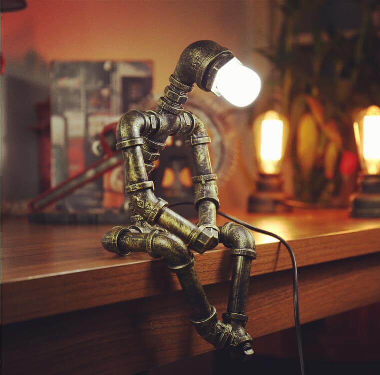 Retro Industrial 1-Light Robot Table Lamps - Image 2