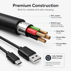 10ft Micro USB Cable with Tangle-Resistant Design