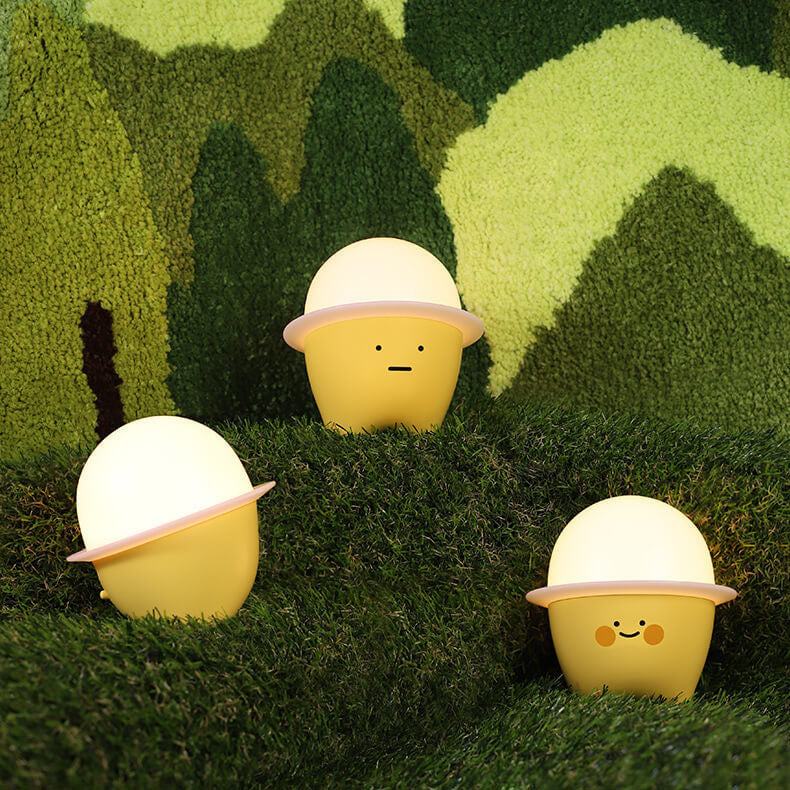 Creative Cute Emoji Silicone LED Night Light Bedside Table Lamp - Image 11