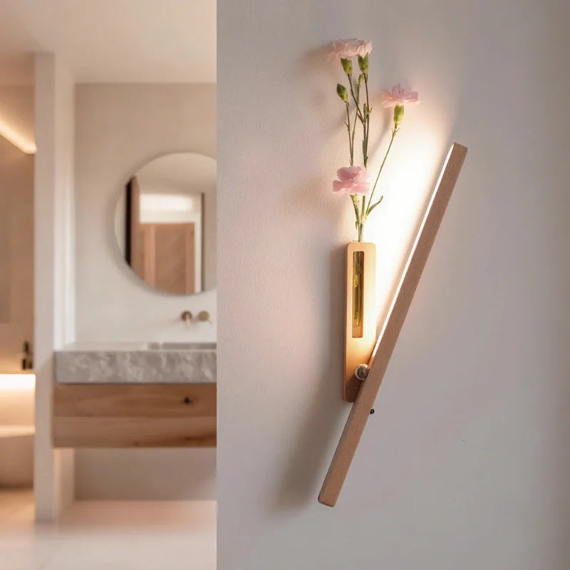 Rotatable Wall Lights with Decorative Vase Feature