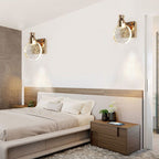 Contemporary Scandinavian Crystal Round LED Wall Sconce Lamp For Bedside - Image 2