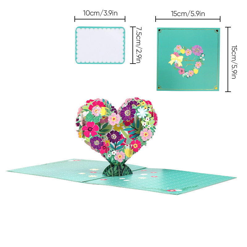 Mother’s Day 3D Floral Pop‑Up Card Elegant Gift for Mum