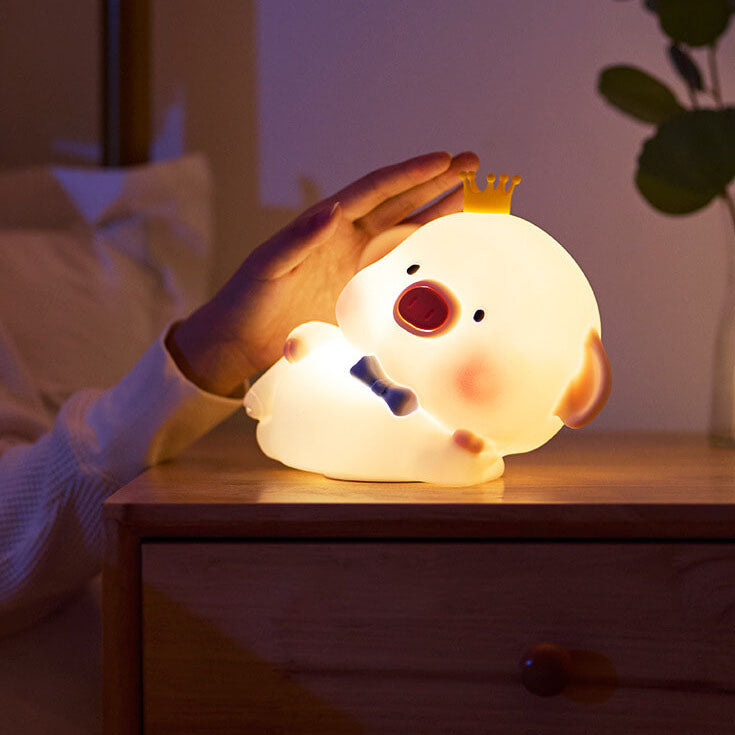 Cute Piggy Silicone LED Night Light Bedside Table Lamp - Image 5