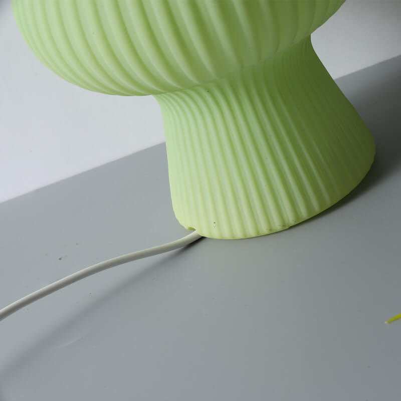 Modern Minimalist Mushroom 1-Light Glass Table Lamp For Bedside - Image 5