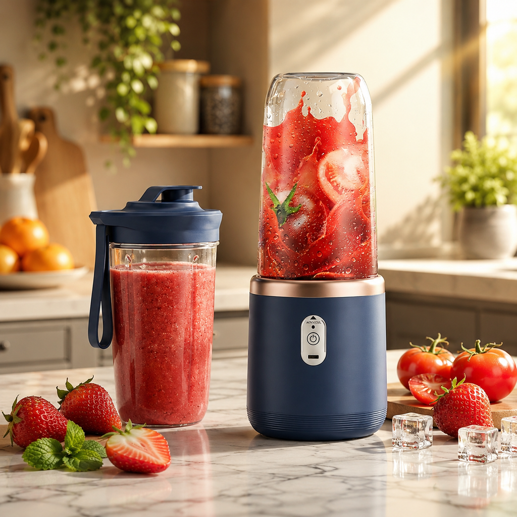 Portable USB Rechargeable Juicer Blender with 2 Cups