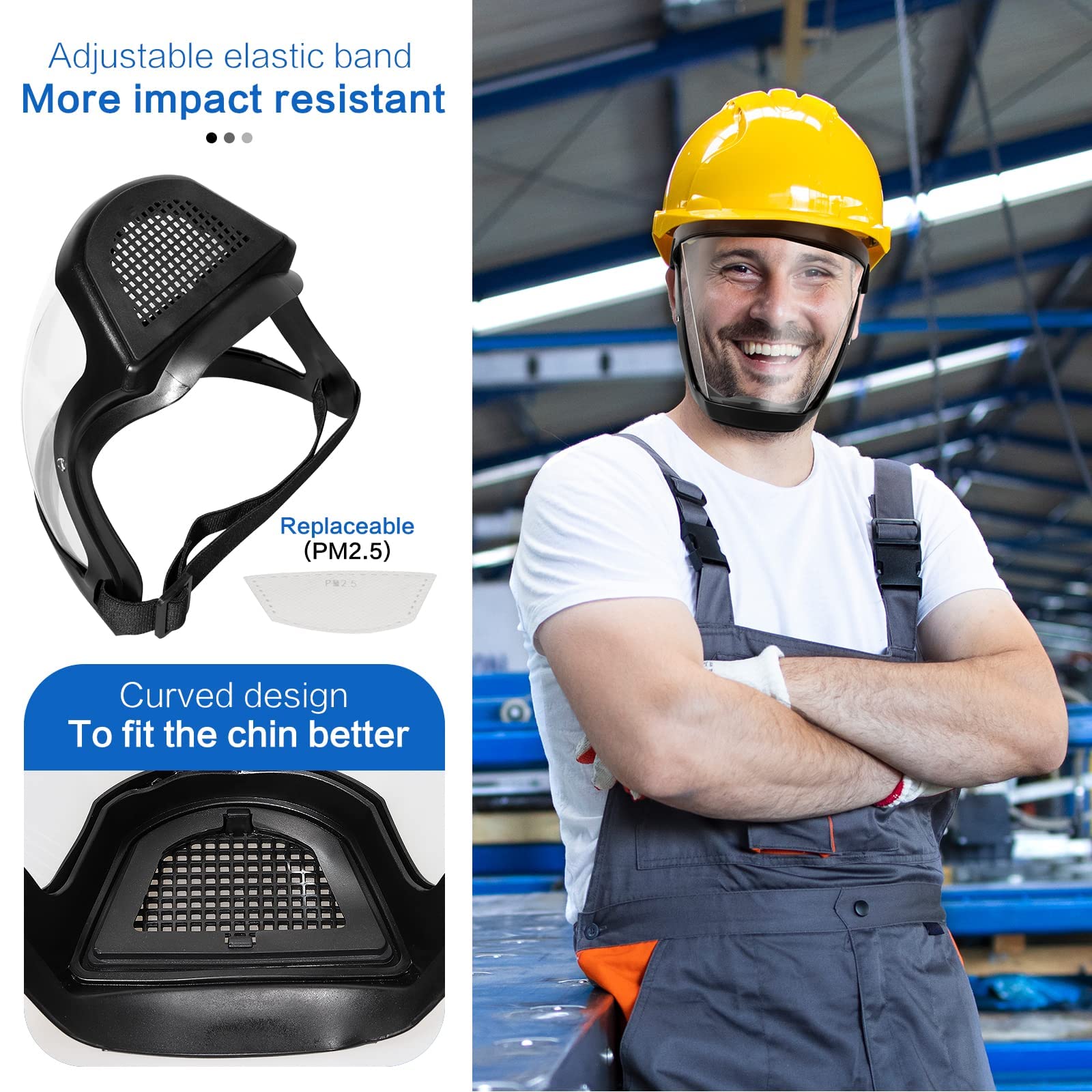 Full Face Protective Shield Anti-Fog Safety Visor