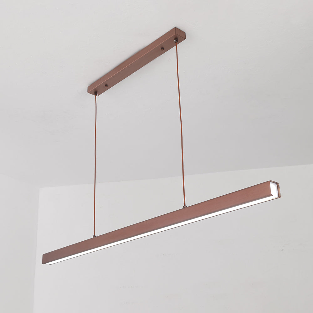 Minimalist Linear LED Pendant Light Sleek Adjustable LED Ceiling Lighting