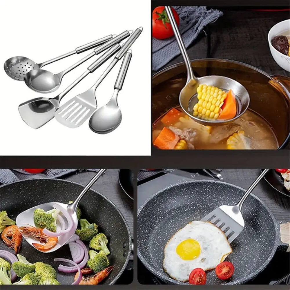5‑Piece Cooking Utensils Set Durable & Heatproof Design