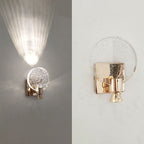 Contemporary Scandinavian Crystal Round LED Wall Sconce Lamp For Bedside - Image 11