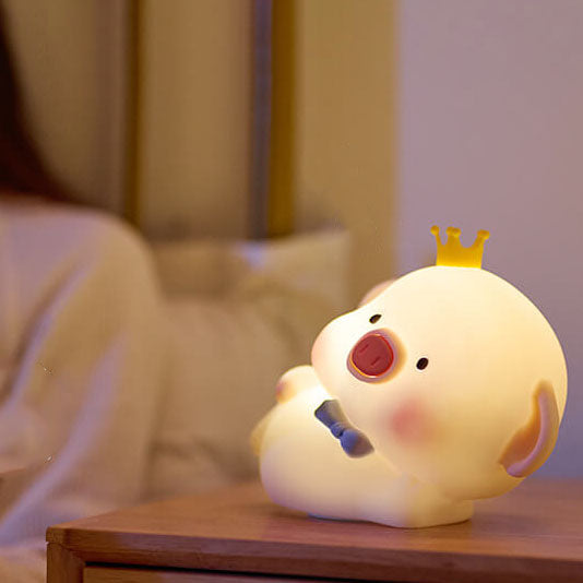 Cute Piggy Silicone LED Night Light Bedside Table Lamp - Image 6