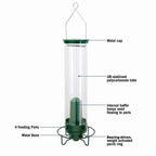Anti Squirrel Bird Feeder Hanging Garden Feeder with Spinning Perch
