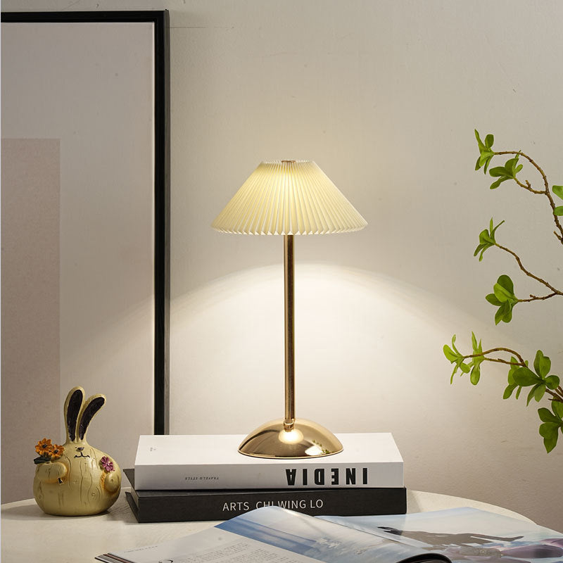 Lunvra - Brass Fabric Cone Table Lamp - Image 20