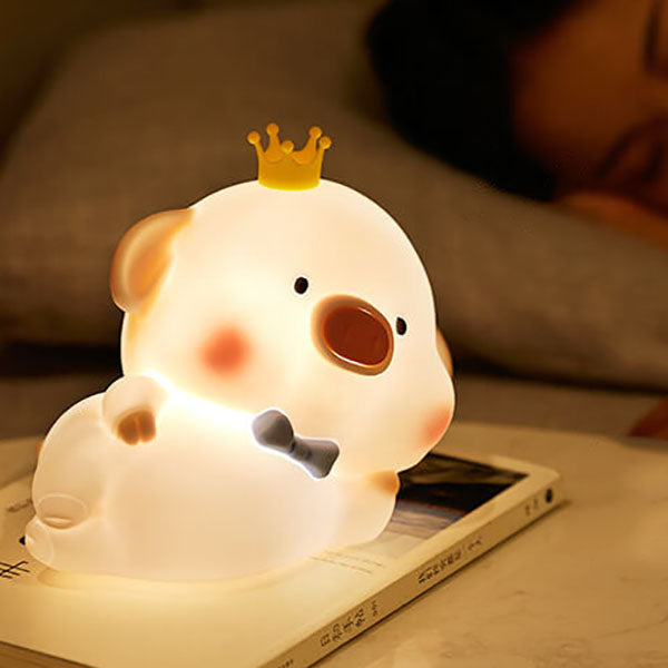 Cute Piggy Silicone LED Night Light Bedside Table Lamp - Image 7