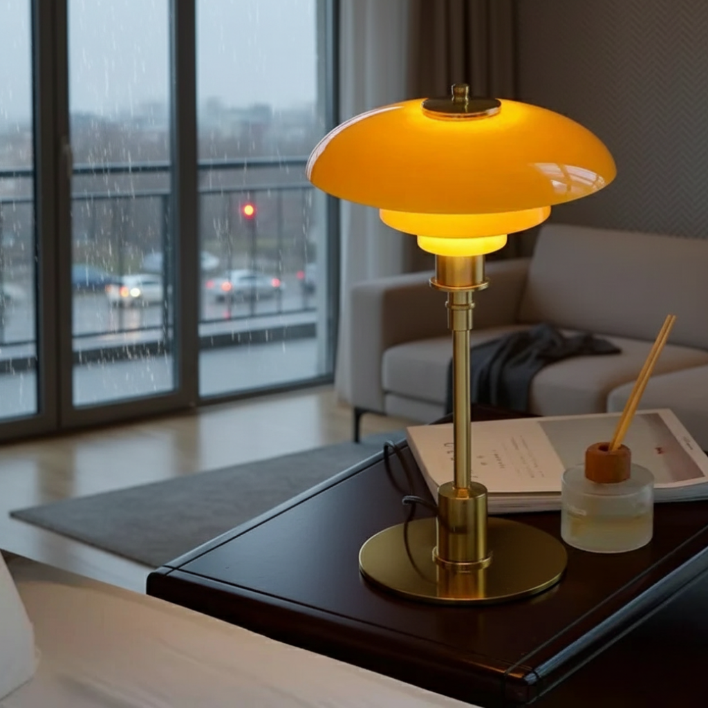 Solviane - Scandinavian Glass Table Lamp with Minimalist LED Lighting - Image 10