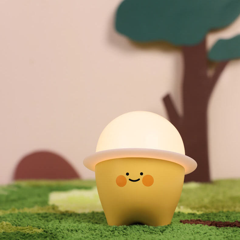 Creative Cute Emoji Silicone LED Night Light Bedside Table Lamp - Image 12