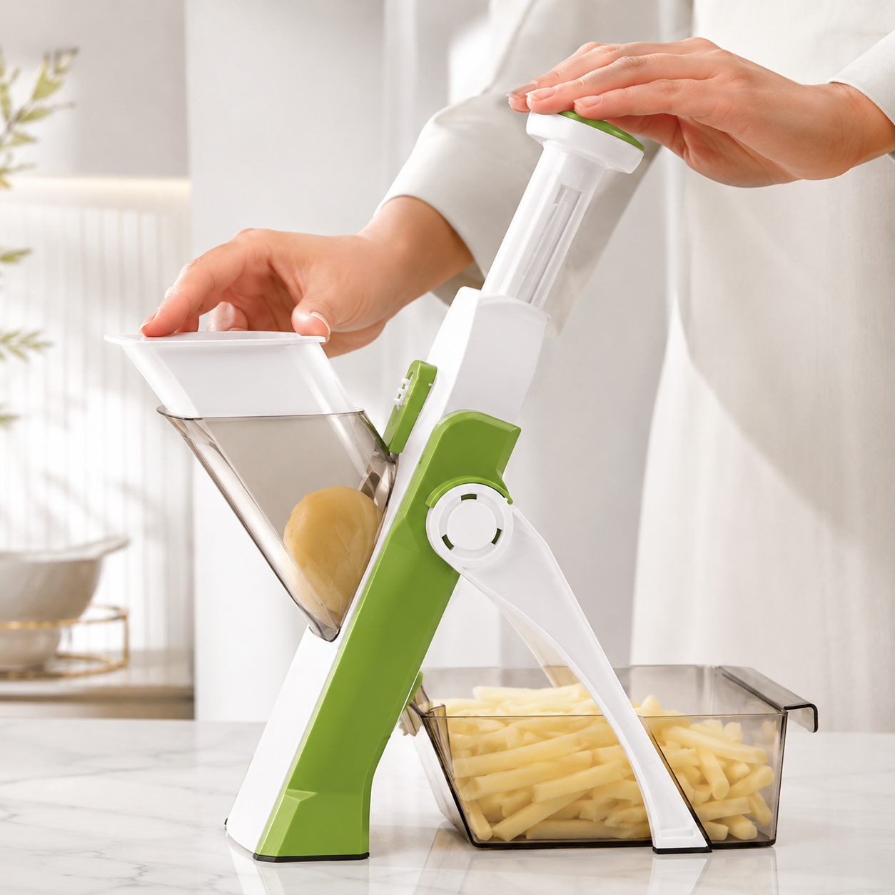 5 in 1 Vegetable Slicer with Collecting Tray