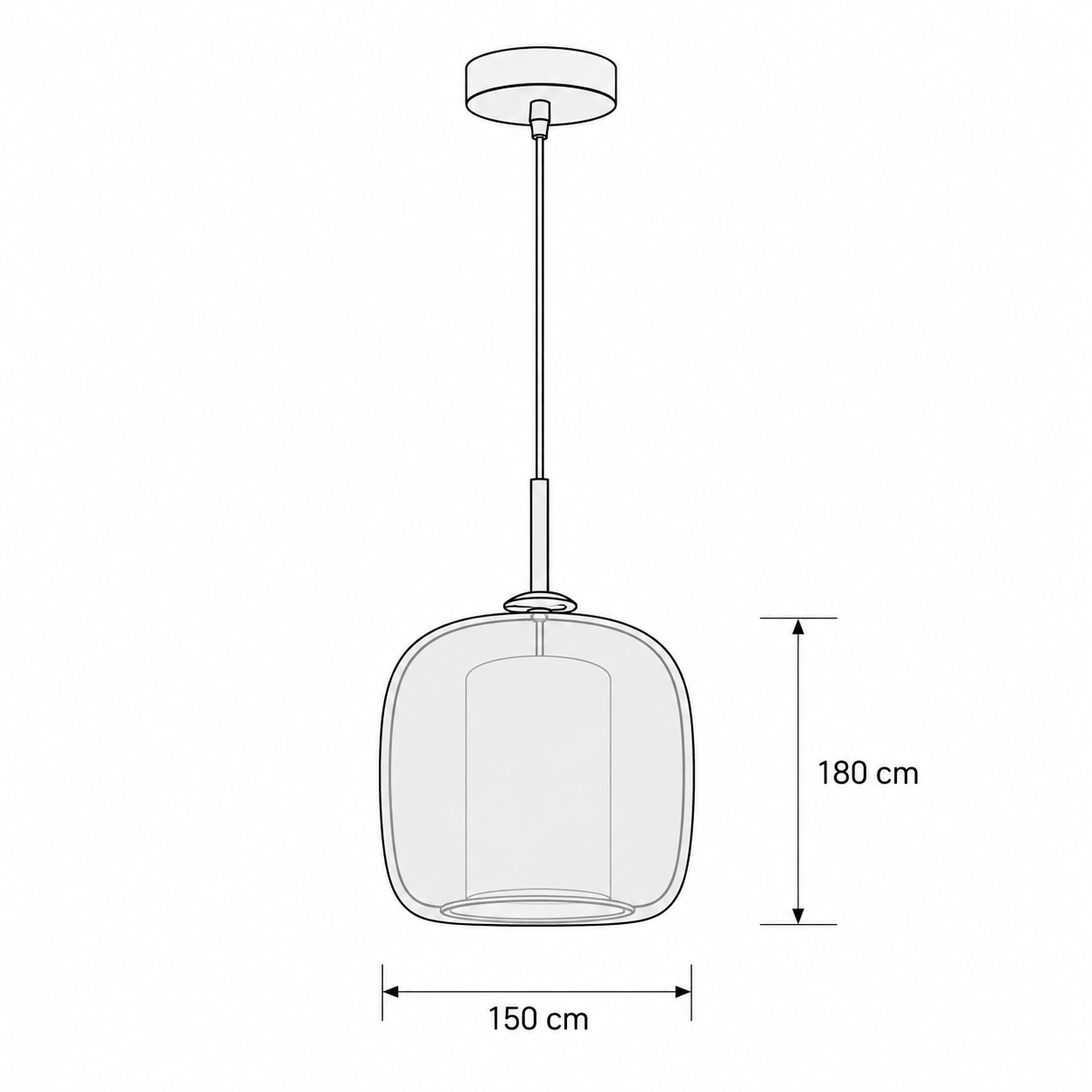 Nordic Style Kitchen Pendant Light Contemporary Glass