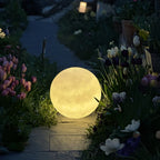 Radiant Moon Sphere Outdoor Lights – Solar LED Garden Light with Remote Control